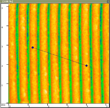 Образец "золото на поликарбонате". Результат сканирования рельефа Результат сканирования рельефа